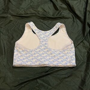 Nike Blue and White Wave Sports Bra